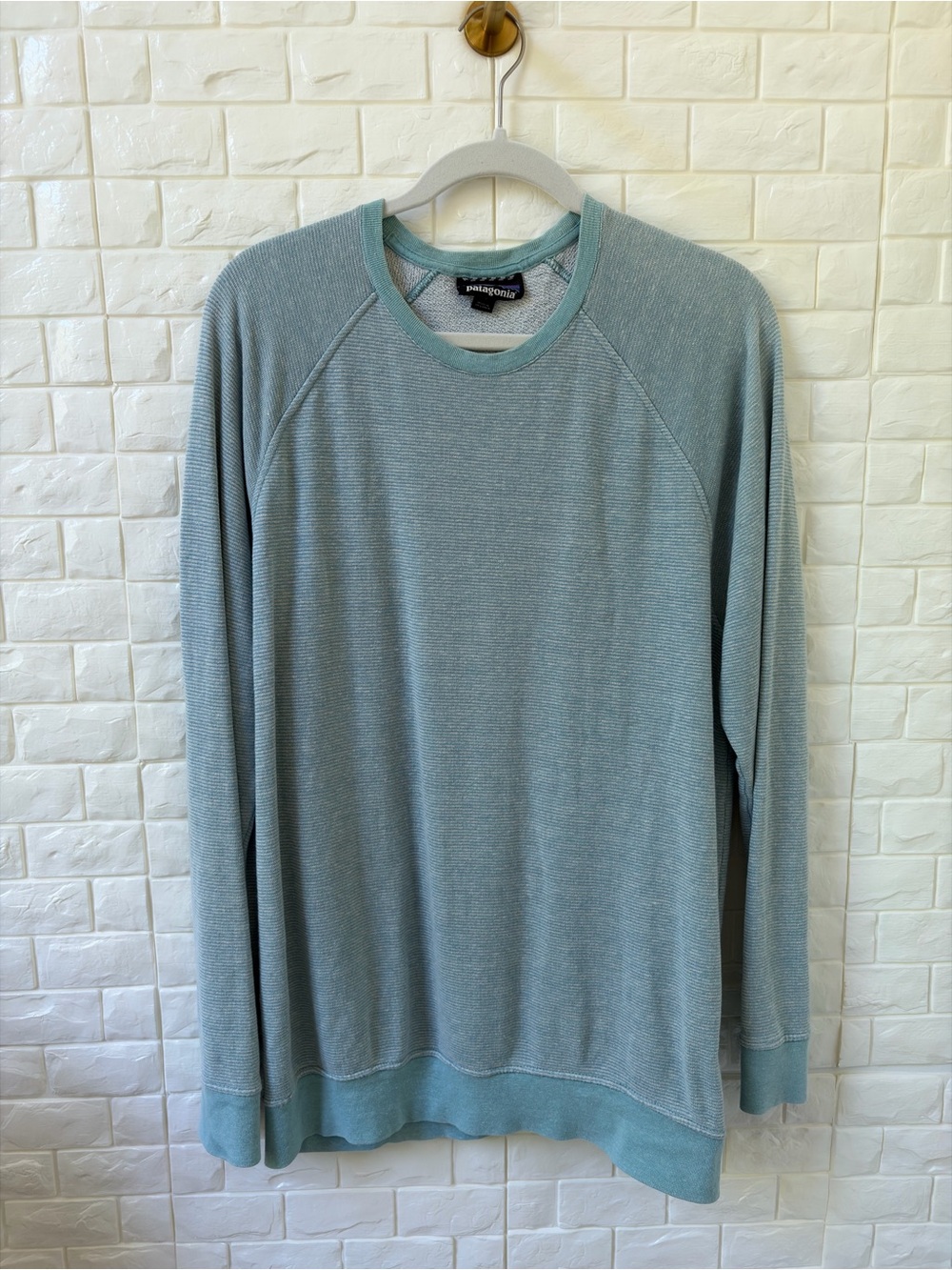 Patagonia Light Teal Long-Sleeve Crew Sweatshirt